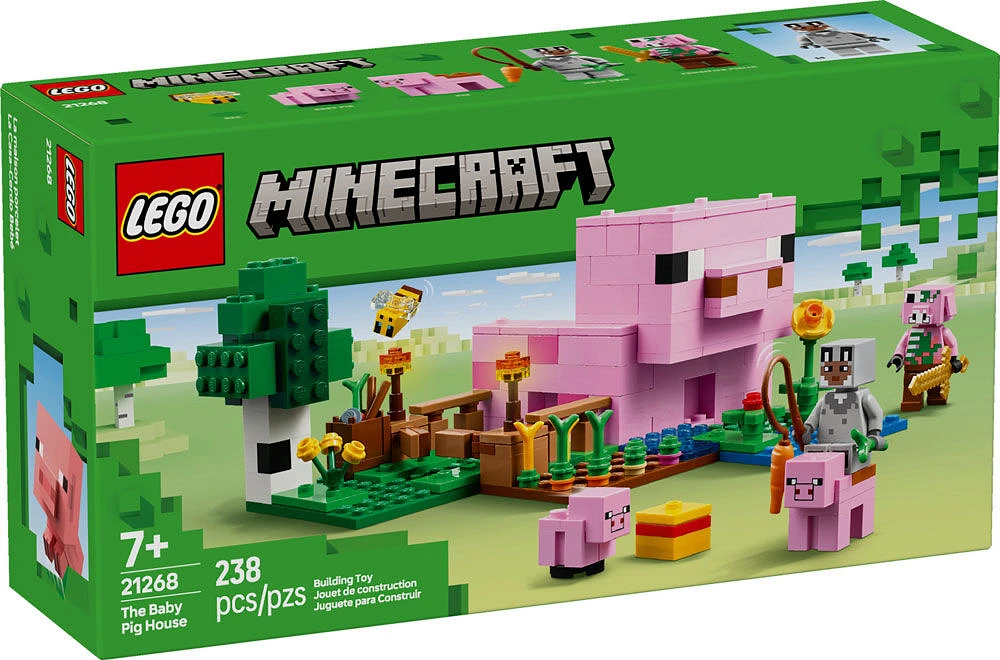 LEGO Minecraft La maison porcelet Jouet de construction sur le jeu vidéo Ensemble d'animaux de ferme pour enfants 21268