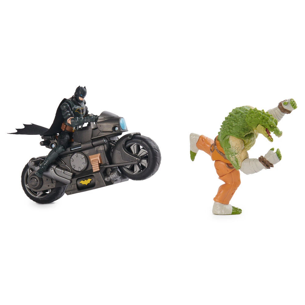 DC Comics, Batman Transforming Batcycle Battle Pack with Exclusive 4-inch Killer Croc and Batman Action Figure