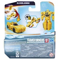 Transformers Toys EarthSpark 1-Step Flip Changer Bumblebee 4-Inch Action Figure, Robot Toys