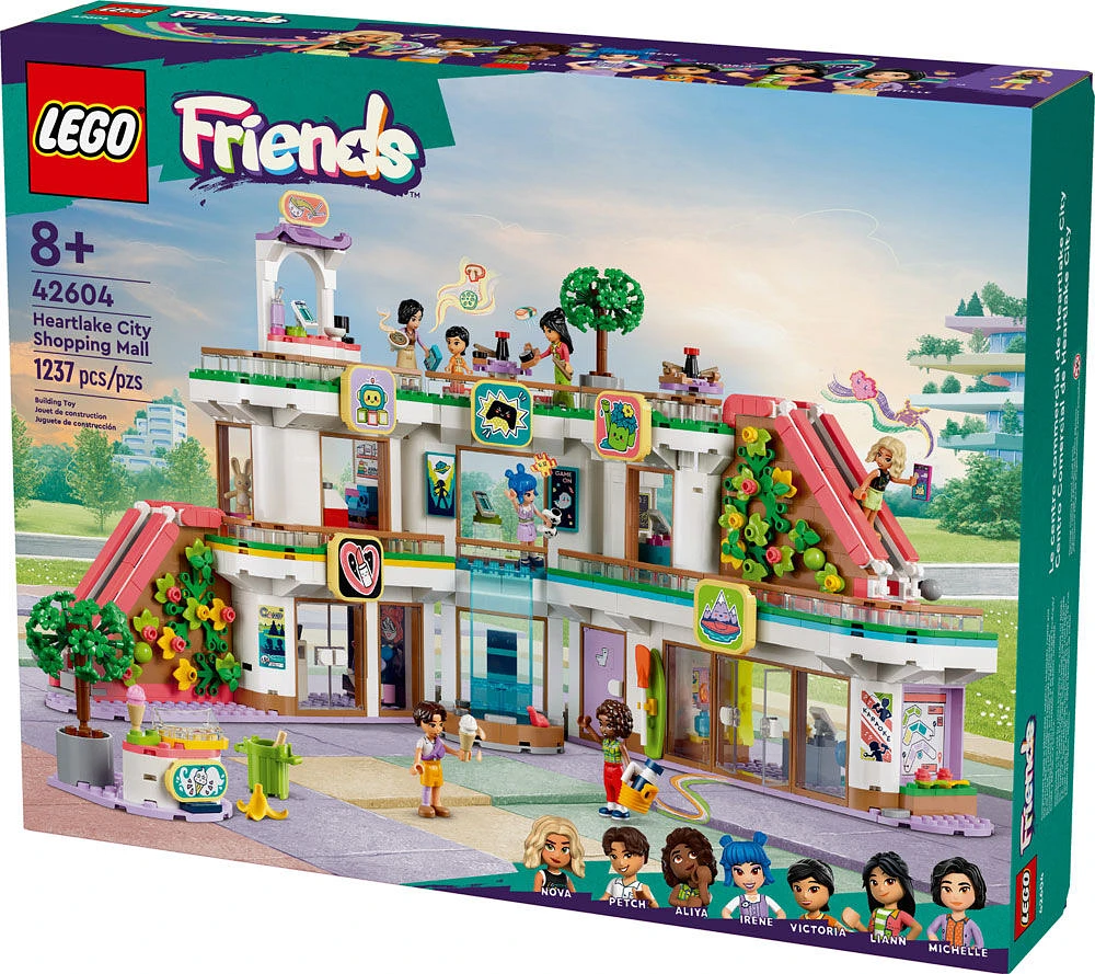 LEGO Friends Heartlake City Shopping Mall Playset, Includes Mini Doll Accessories to Build Social Skills, 42604