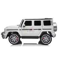 KidsVip 24V Enfants et Tout-Petits Mercedes G Series 4x4 Voiture Eléctrique avec Commande à Distance - Blanc - Édition anglaise
