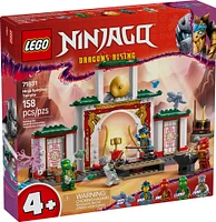 LEGO NINJAGO Le temple de Spinjitzu des ninjas, Ensemble de jeu, Jouet d'action avec 4 figurines et un modèle de dragon 71831