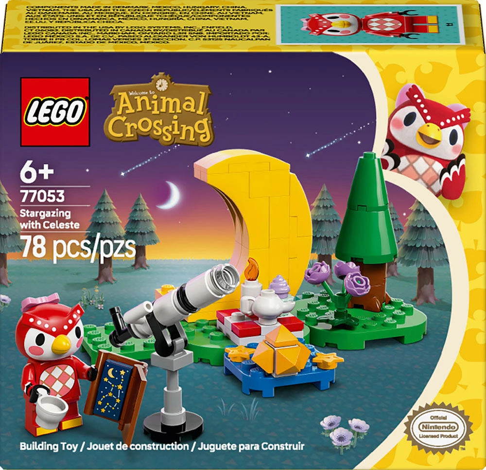 LEGO Animal Crossing Stargazing with Celeste Building Toy - Pretend Playset for Kids - 77053