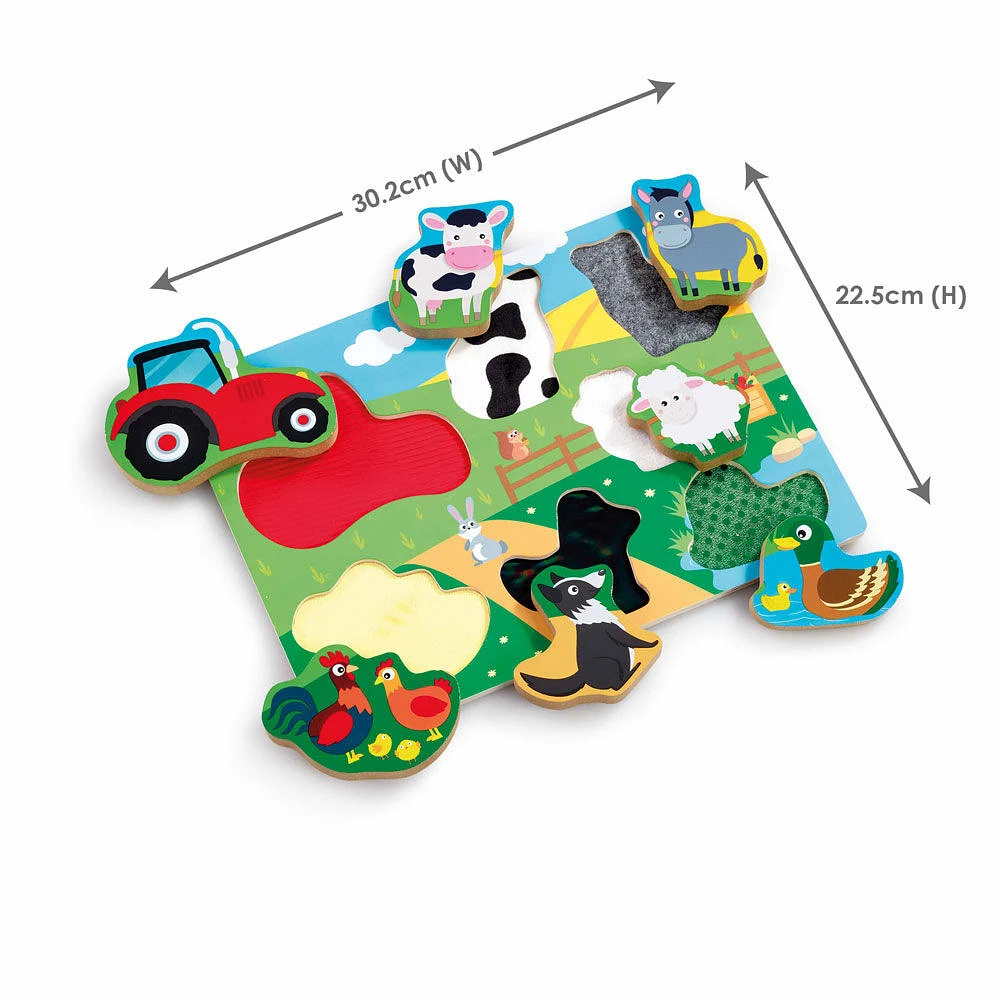 Woodlets Touch and Feel Farm Puzzle - Notre Exclusivité