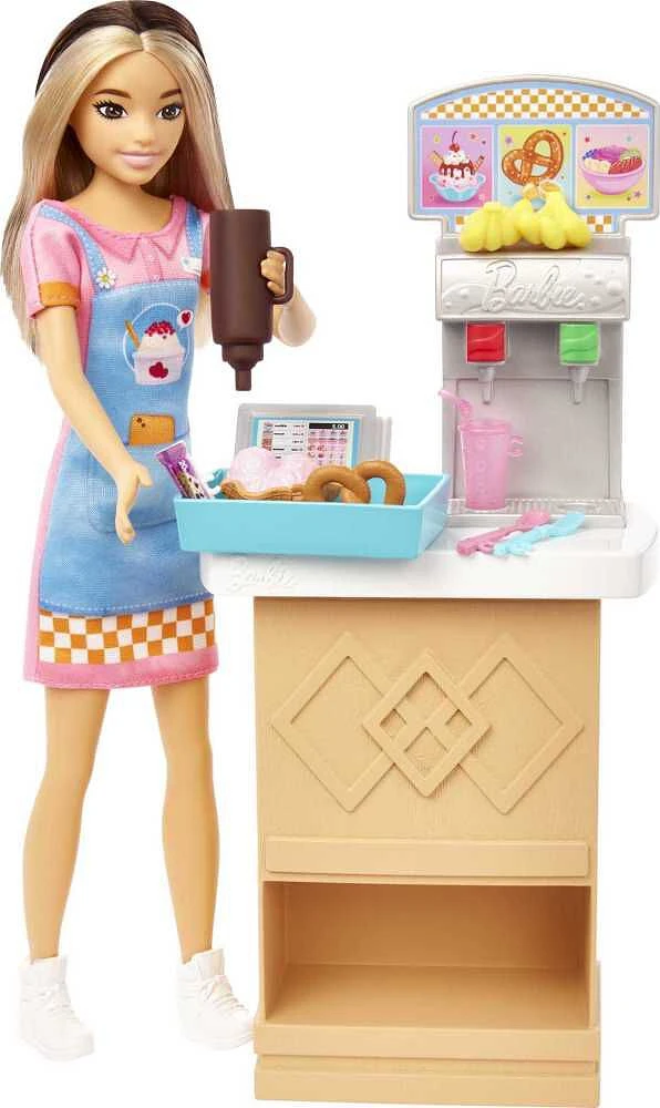 Barbie Skipper Premiers Jobs Coffret Snack-Bar, avec accessoires