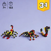 LEGO Creator 3 in 1 Wild Animals Surprising Spider Building Toy - with 3 Build Options, Spider, Scorpion, or Snake - 31159