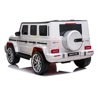KidsVip 24V Enfants et Tout-Petits Mercedes G Series 4x4 Voiture Eléctrique avec Commande à Distance - Blanc - Édition anglaise