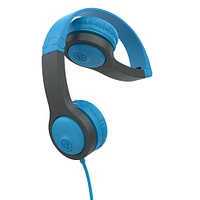 Jlab JBuddies Folding Wired Headphones- Blue/Gray