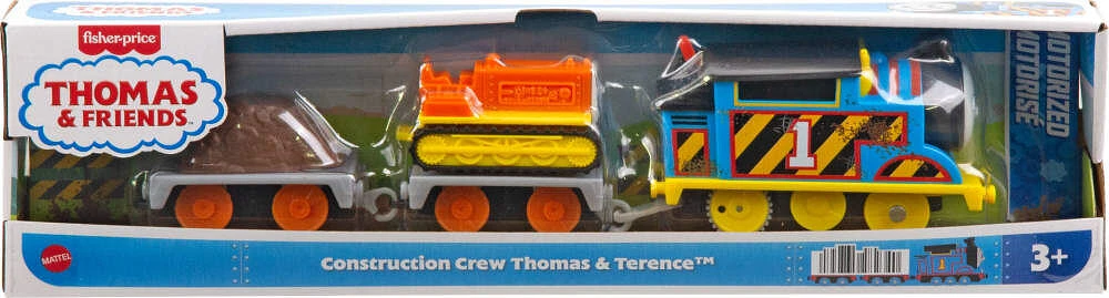 Thomas & Friends Construction Crew Thomas & Terence the Tractor Motorized Toy Train for Kids