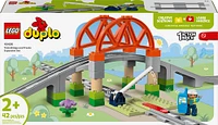 LEGO DUPLO Town Train Bridge and Tracks Expansion Set - 10 Extra Pieces of Train Tracks - 10426