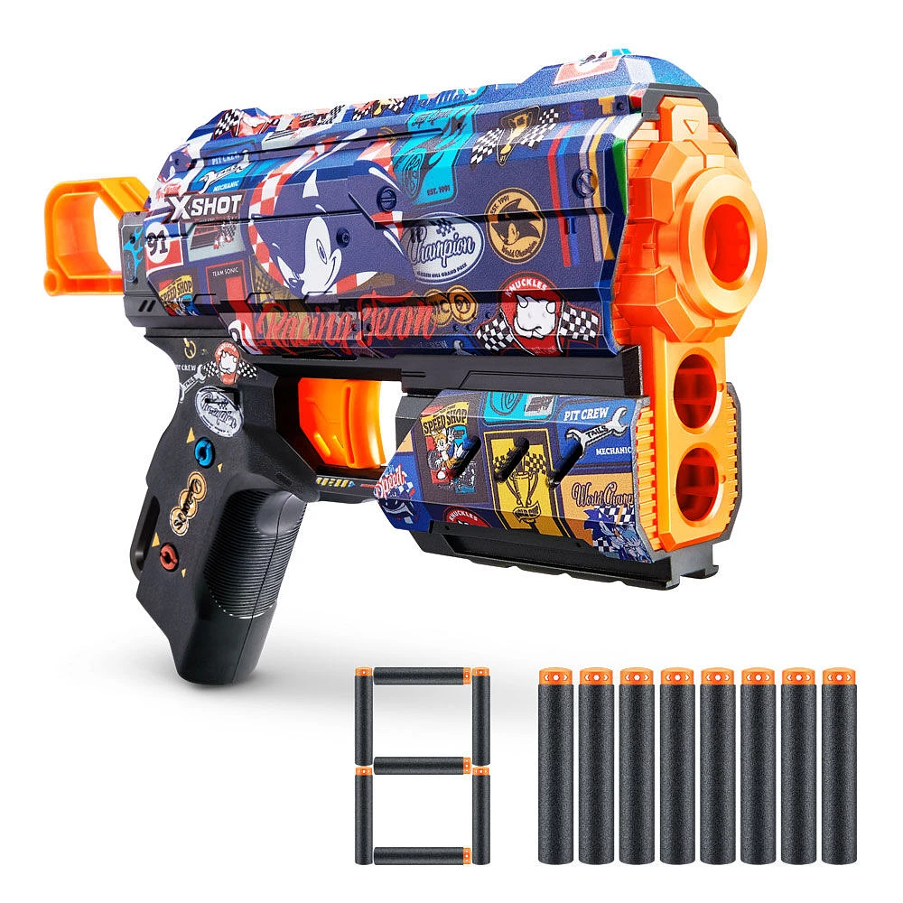 Zuru X-Shot Skins Flux Blaster Mega Sonic Skin