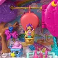 Polly Pocket Coffret Licorne Place à la Fête, 2micro-poup., 25acc.