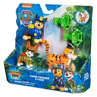 PAW Patrol Jungle Pups, Figurines articulées Chase, Tracker & Tiger avec lance-projectile