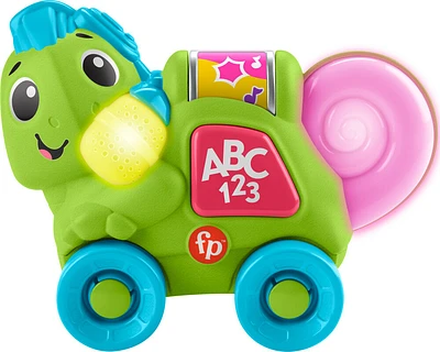 Fisher-Price Link Squad Crawl 'n Colors Chameleon Baby Learning Toy with Music & Lights - English Edition