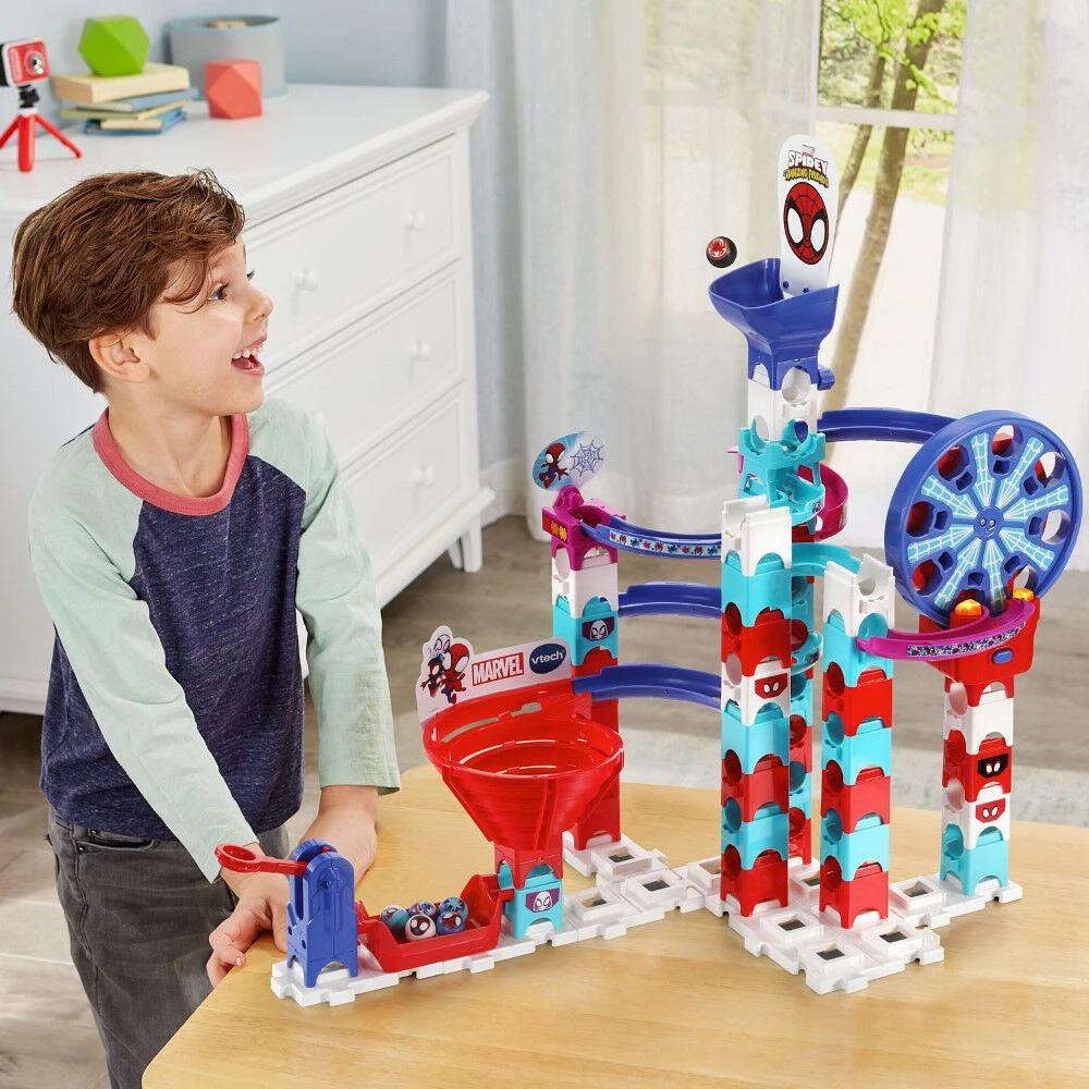 VTech Spidey and His Amazing Friends Marble Rush Circuit Équipe Spidey en action !