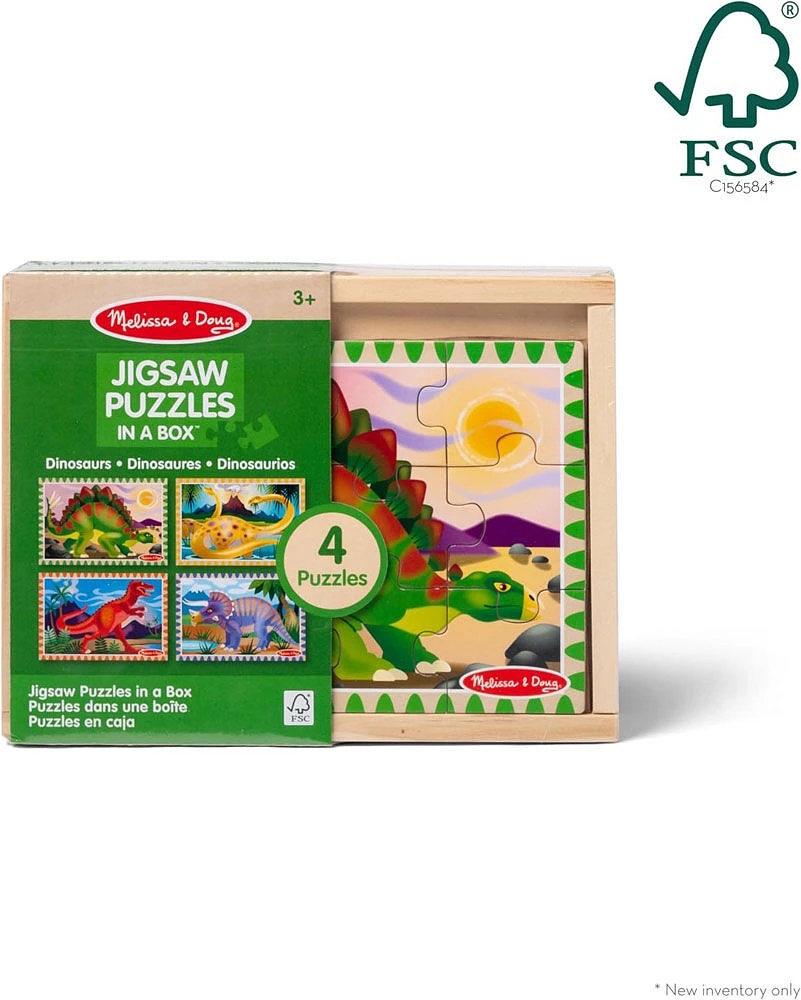 Melissa and Doug - Puzzles dans une boîte - Dinosaures