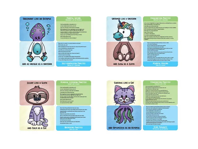 Mindful Living Yoga Friends Cards - English Edition