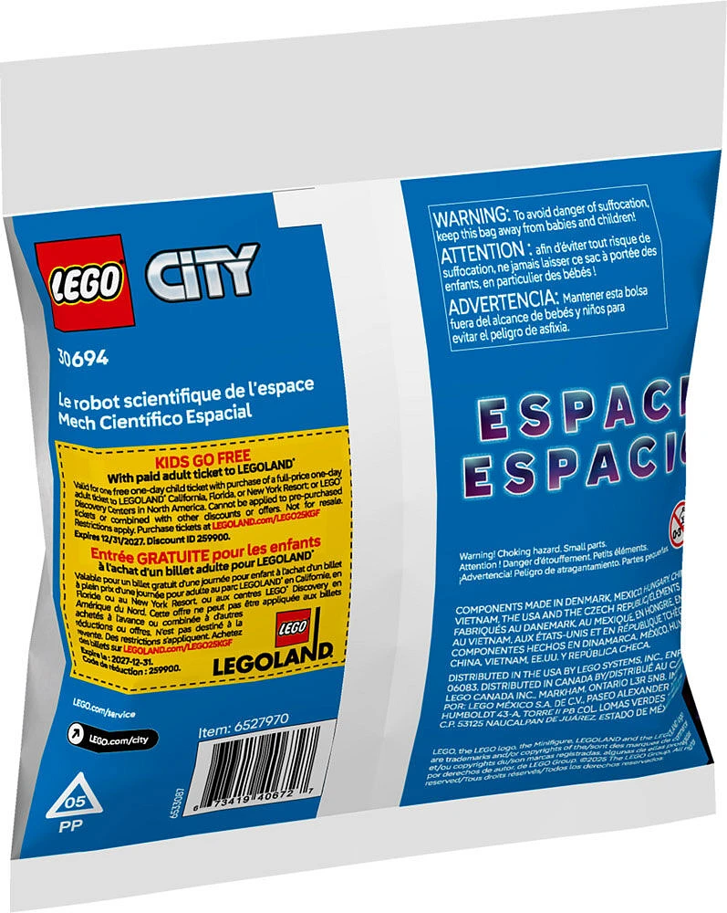 LEGO City Le robot scientifique de l'espace 30694