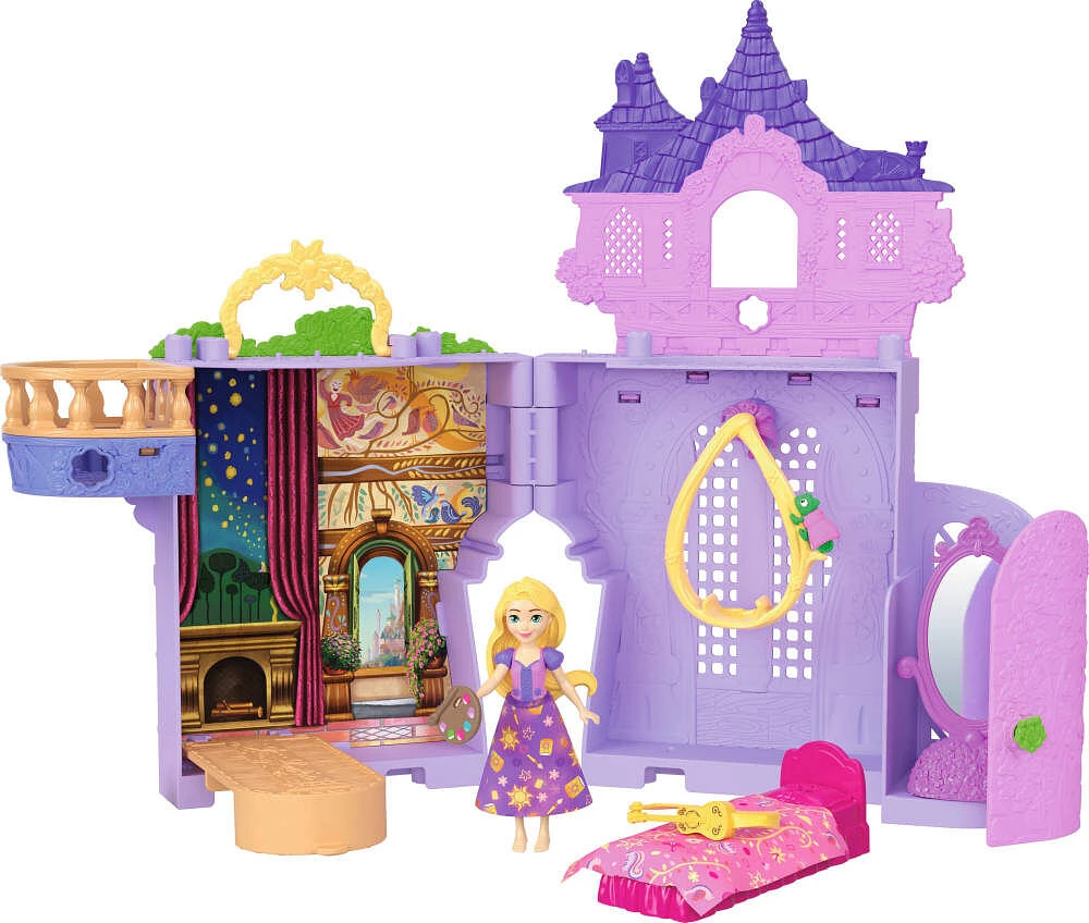 Disney Princess Rapunzel Storytime Stackers Doll House, Small Doll, Pascal Figure & 7 Accessories