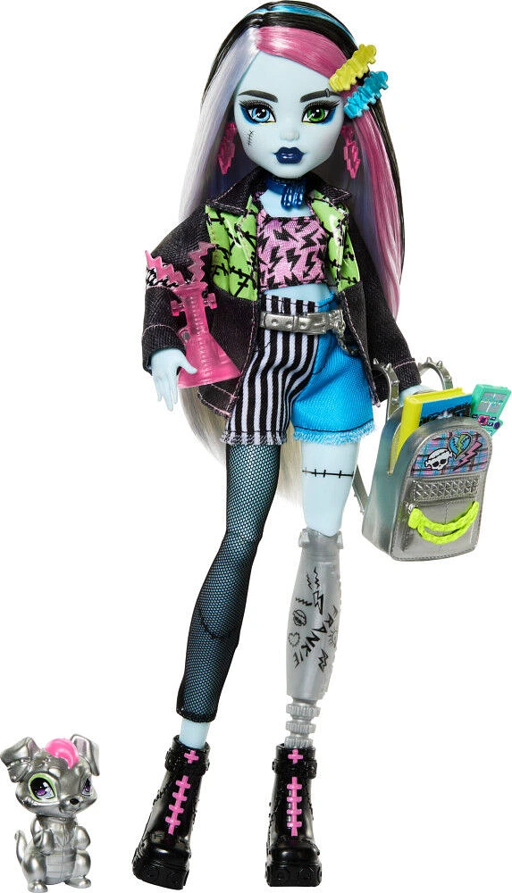 MonsterHigh-Poupée Frankie Stein-Poupée avec animal et accessoires