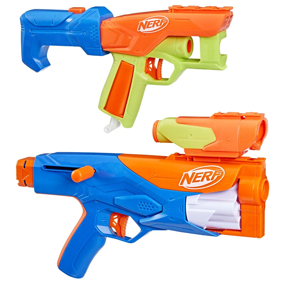 Nerf N Series Gear Up Pack, 3x Blasters, 18 Nerf N1 Darts Compatible Only with Nerf N Series Blasters - R Exclusive