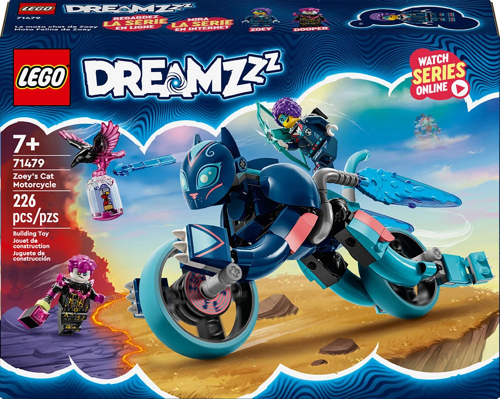 LEGO DREAMZzz Zoey's Cat Motorcycle Bike Toy with 2 Minifigures, 71479