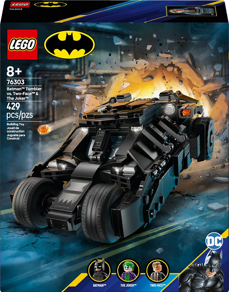 LEGO DC Batman Tumbler vs. Two-Face & The Joker Toy Building Set - Batmobile Toy from The Dark Knight  - 76303