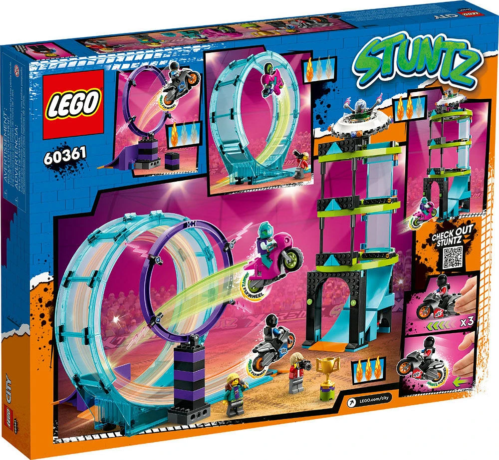 LEGO City Ultimate Stunt Riders Challenge 60361 Building Toy Set (385 Pieces)