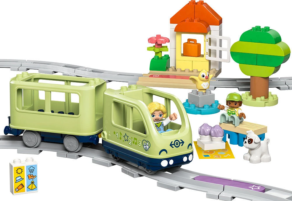 LEGO DUPLO Town Interactive Adventure Train Set - Learning Train Toy Playset with Lights and Sounds - 10427