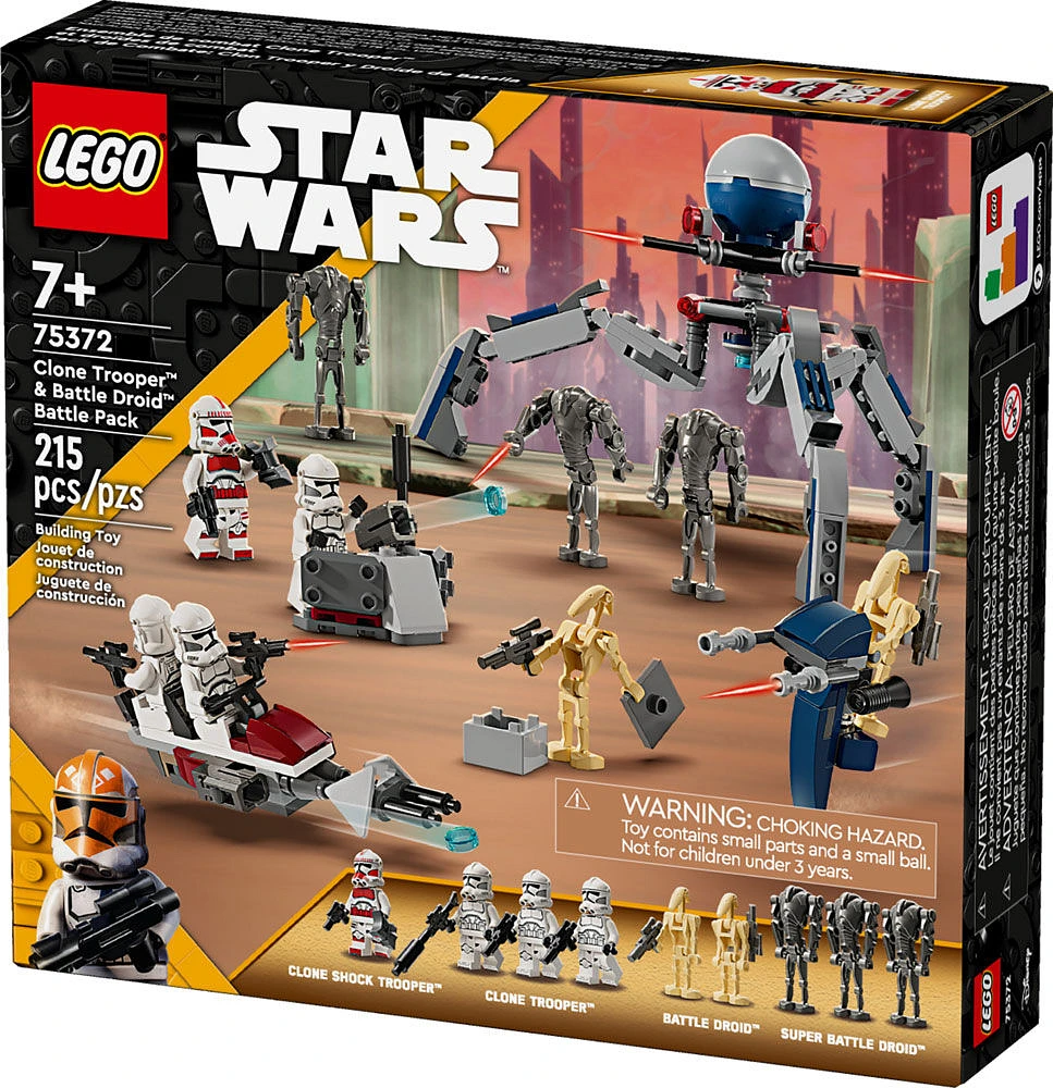 LEGO Star Wars Ensemble de combat Clone Trooper et droïdes de combat 75372