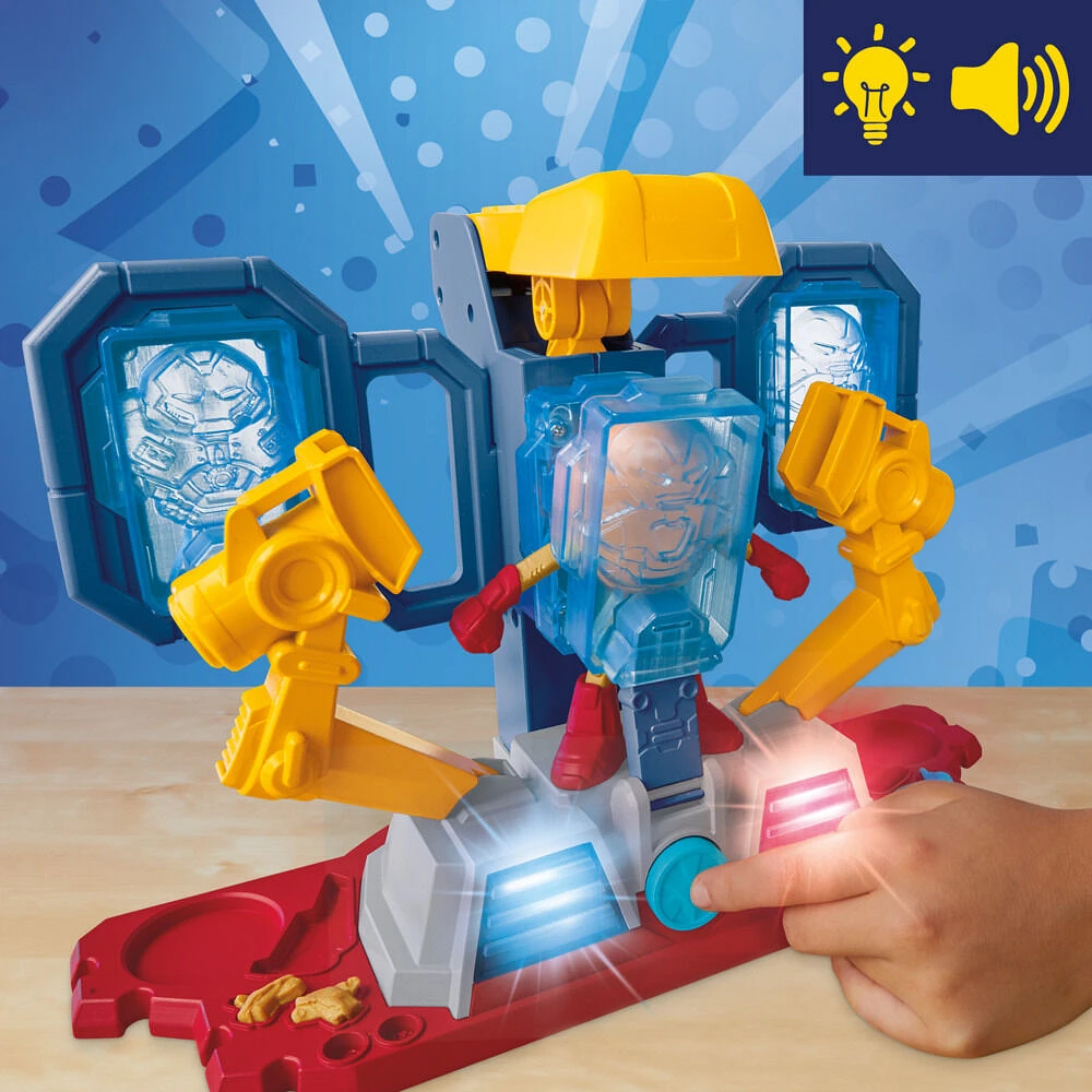 Play-Doh Marvel, coffret Iron Man Fabrique d'armures avec pâte à modeler