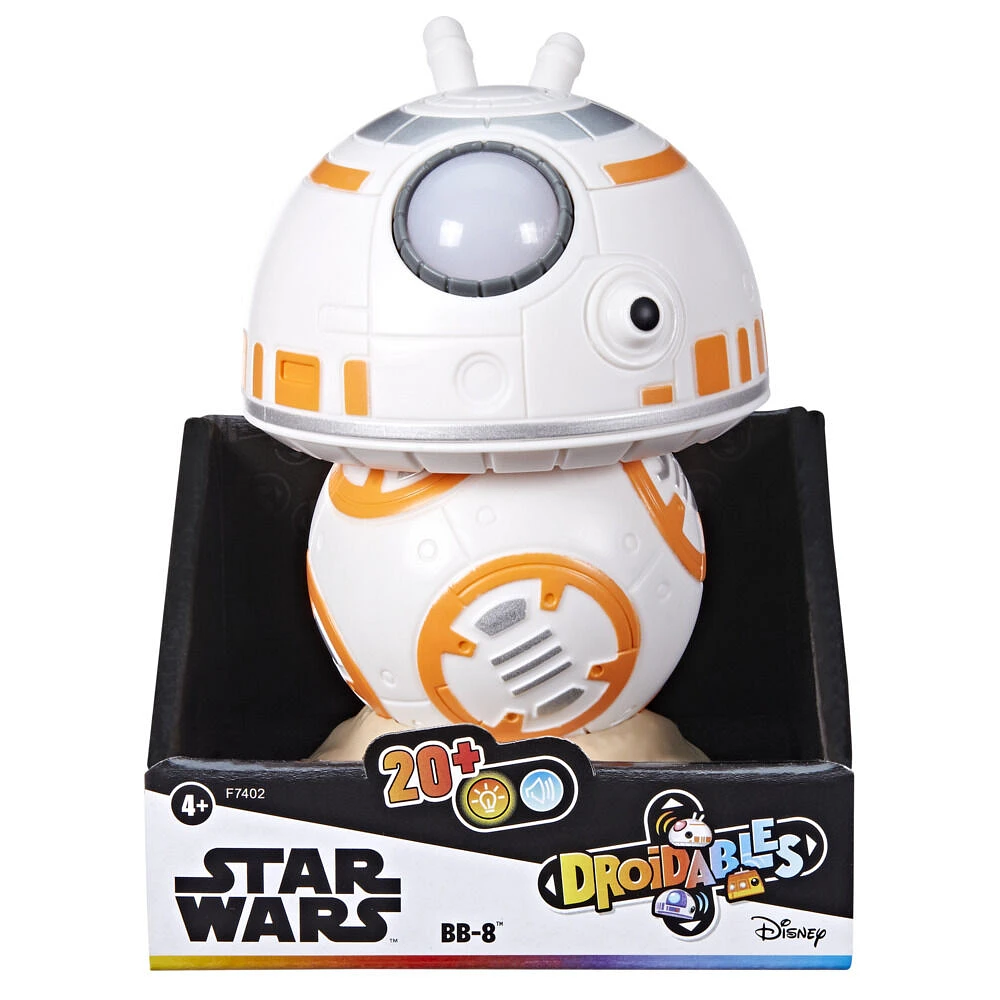 Star Wars Droidables BB-8, figurine électronique Star Wars, jouets interactifs (10 cm)