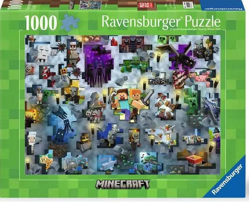 Ravensburger Minecraft Mobs Challenge 1000 Pc Puzzle