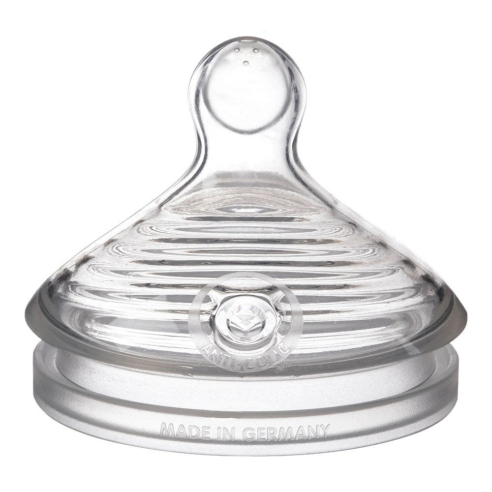 NUK Tétines de biberon à débit lent Simply Natural, paquet de 2, 0 mois et plus
