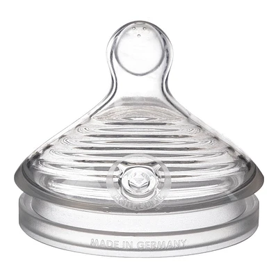 NUK Tétines de biberon à débit lent Simply Natural, paquet de 2, 0 mois et plus