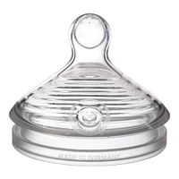NUK Tétines de biberon à débit lent Simply Natural, paquet de 2, 0 mois et plus
