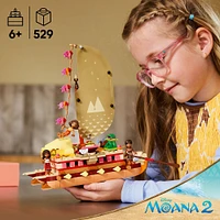 LEGO Disney Moana Adventure Canoe Building Toy Set - Pretend Play Toy Boat with 4 Disney Characters - 43270