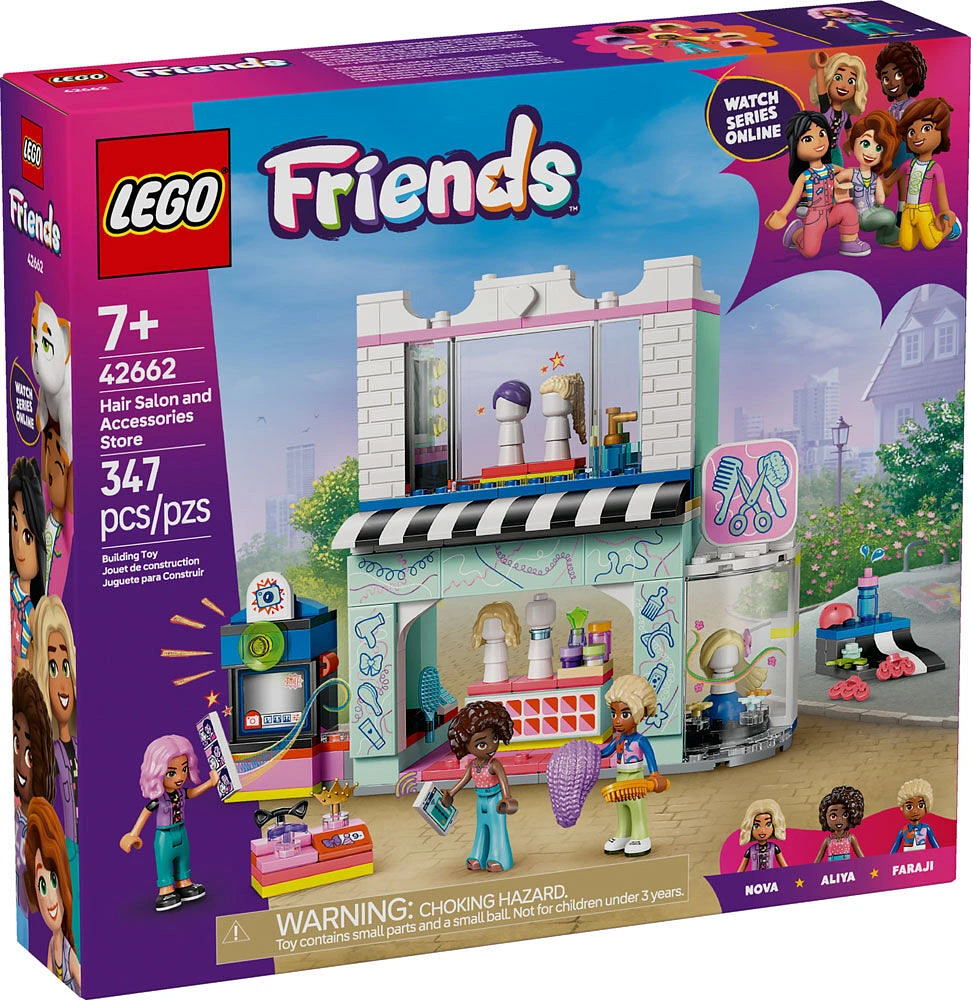 LEGO Friends Le salon de coiffure et la boutique d'accessoires, Jouet de simulation créatif, Ensemble de jouet de construction 42662