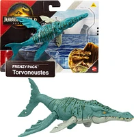 Jurassic World Rebirth Frenzy Pack Torvoneustes Dinosaur Figure, Authentic Toy, Digital Play