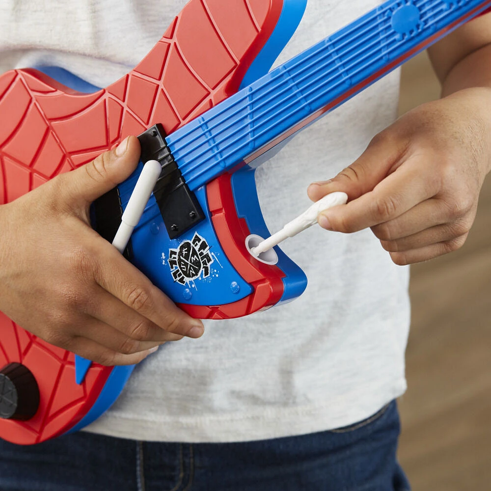 Marvel Spider-Man: Across the Spider-Verse Spider-Punk Web Blast Guitar with Whammy Bar Blast Action