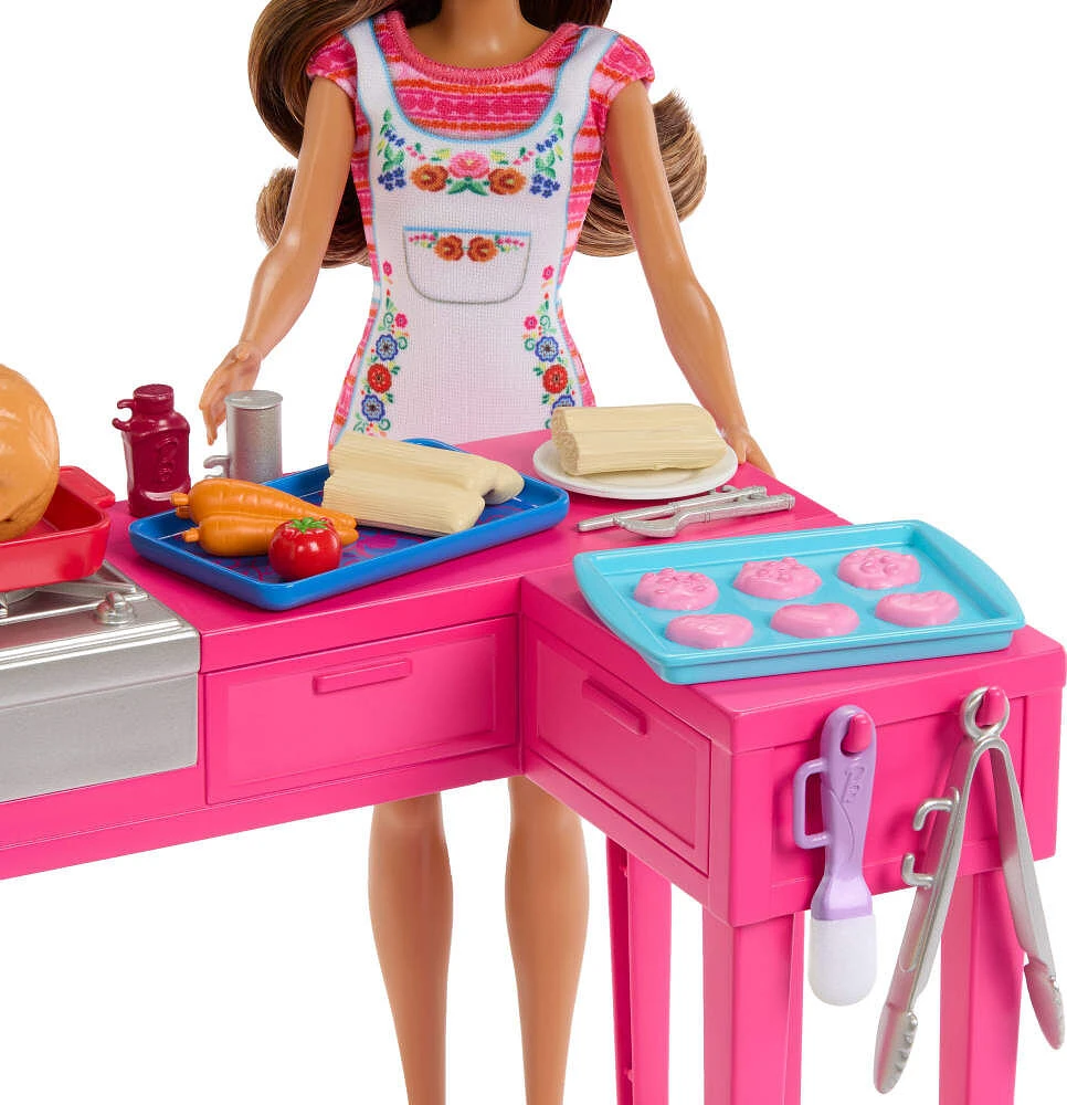 Barbie and Teresa Recipe for Friendship Teresa Doll & Kitchen Playset with 20+ Accessories