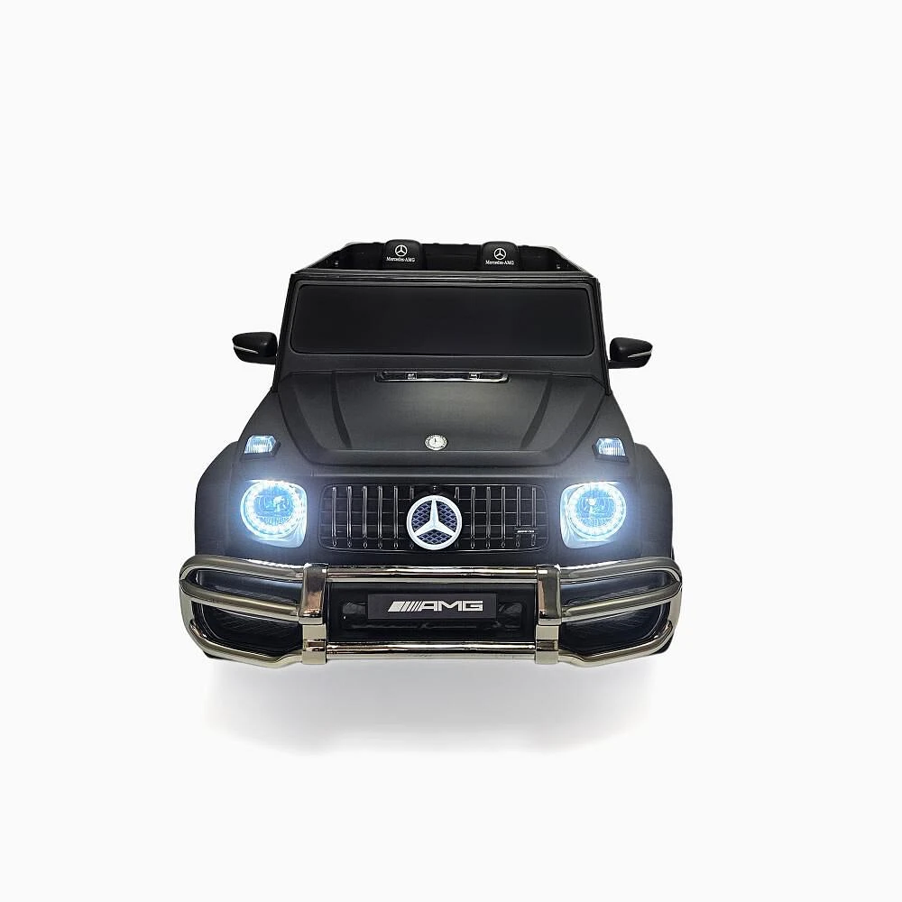 KIDSVIP Officially Licensed Mercedes G Series 24V 4x4 Kids Ride-On 2-Seater Car w/ Rubber Wheels, Music, RC