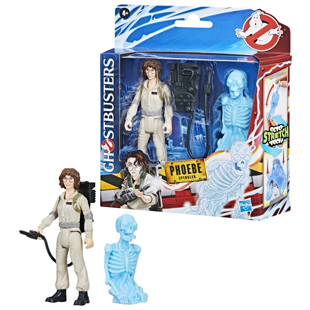 Ghostbusters Fright Features Phoebe Spengler 5-Inch Collectible Action figure with Ecto-Stretch Tech Bonesy Accessory