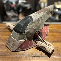 4D Build, Star Wars Mandalorian Boba Fett's Starfighter, 3D Paper Model Kit, 130 Piece Model Kit