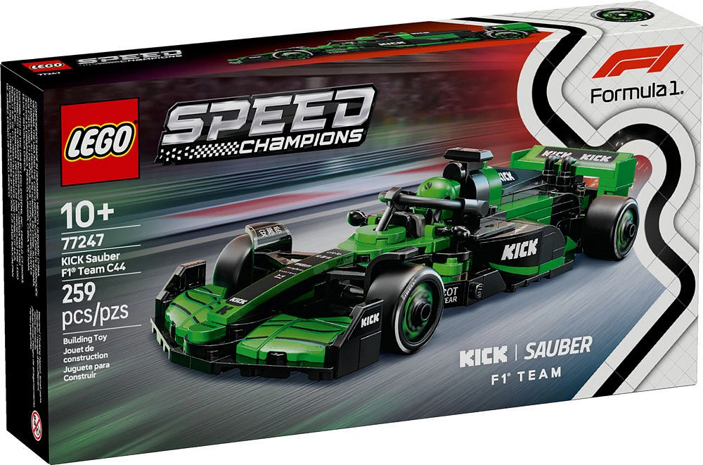 LEGO Speed Champions KICK Sauber F1 Team C44 Race Car Toy Vehicle and Driving Kit 77247