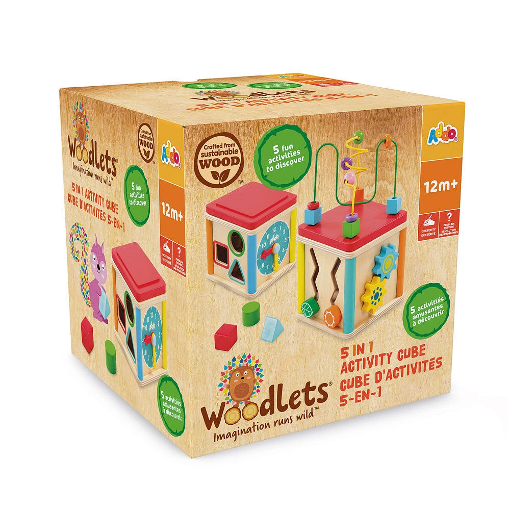 Woodlets 5-in-1 Activity Cube - Notre exclusivité