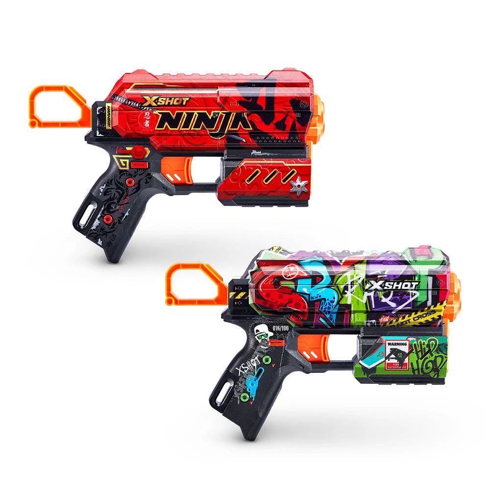 Zuru X-Shot Skins Flux Dart Blaster with 16 Darts (2 Pack)