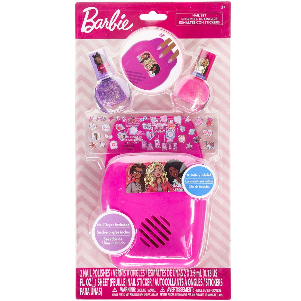 Barbie 2pk Nail Polish with role Play Dryer