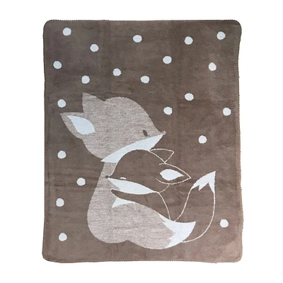 Couverture Jacquard Renard Koala Baby - Taupe/Gris