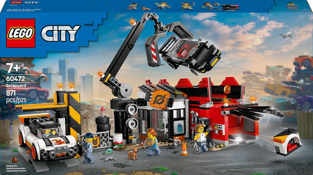 LEGO City Scrapyard with Cars - Learning and Educational Toy for Pretend Play - Gift Idea - 60472